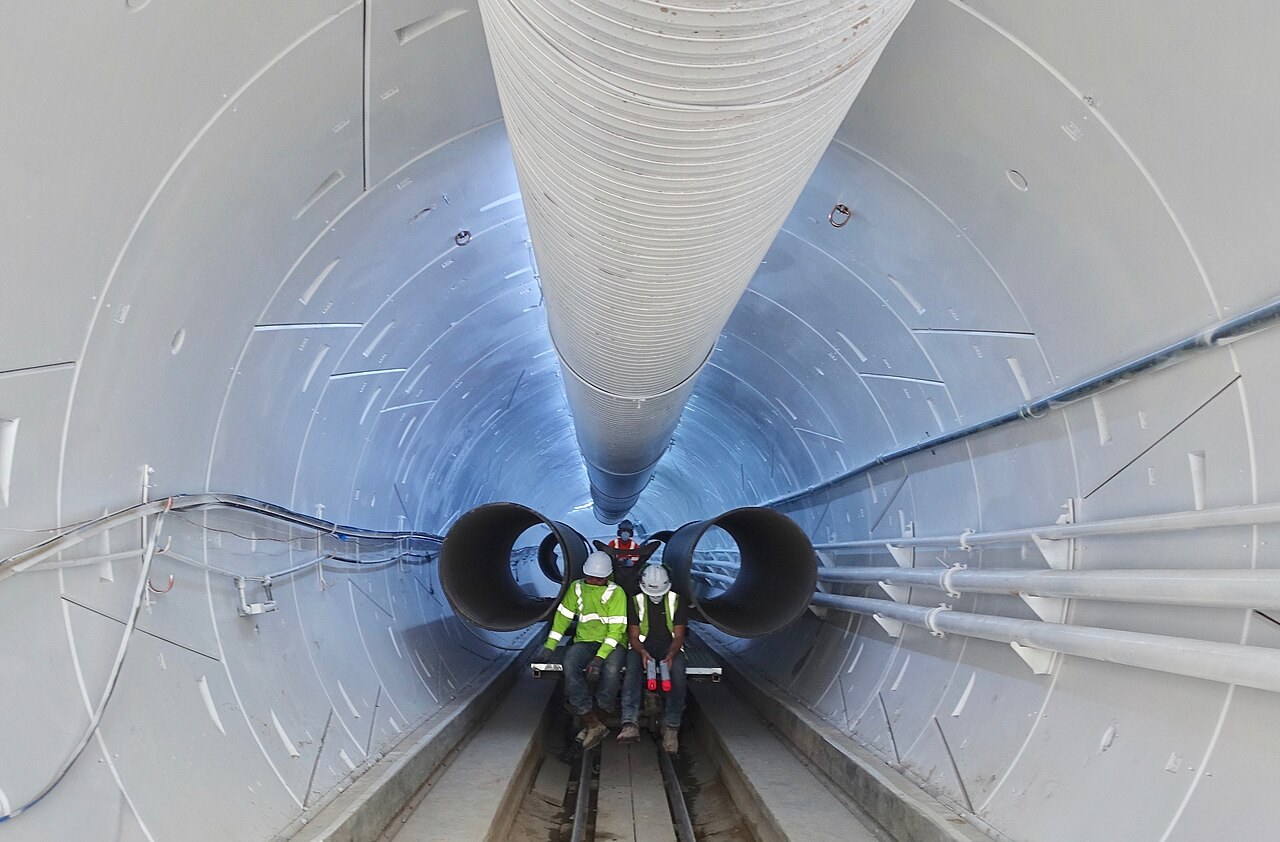 The Boring Company’s test tunnel in Hawthorne, California, December 13, 2018. This is not the later Las Vegas system.