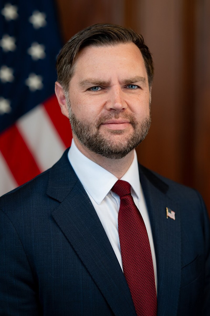 Official White House portrait of Vice President JD Vance, March 25, 2026, in his ceremonial office.